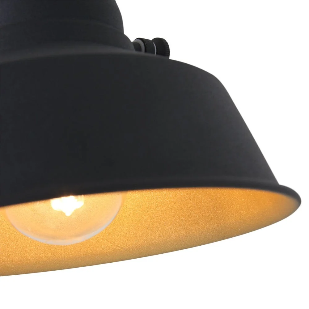 Mexlite wandlamp nove - 1 lichts - 36x 14 cm - zwart
