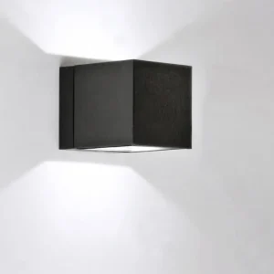 Milan - Dau 80 Wall lamp 2 x Led DOB Brushed black aluminum