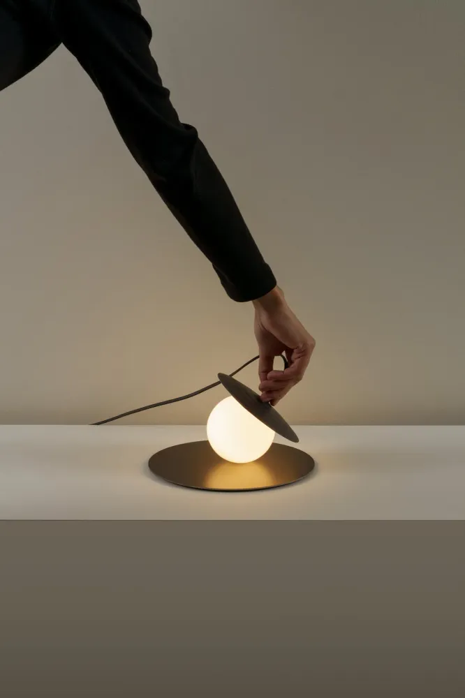 Milan - Symphony Table lamp G9textured anthracite grey