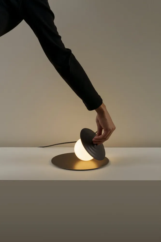 Milan - Symphony Table lamp G9textured anthracite grey