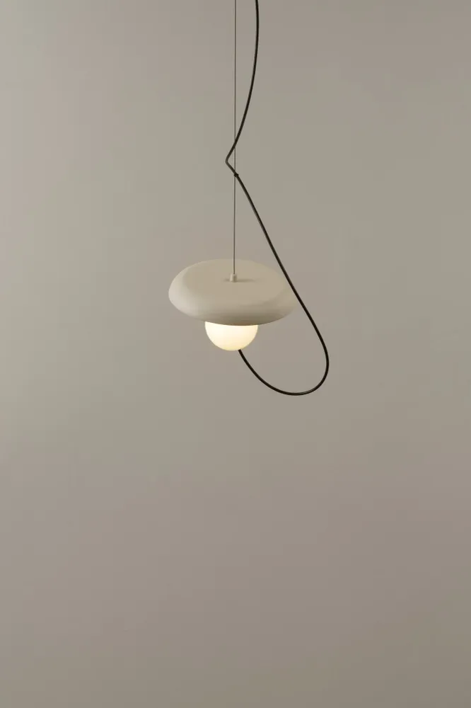 Milan - Wire Pendant @ 24cm.G9 textured mink