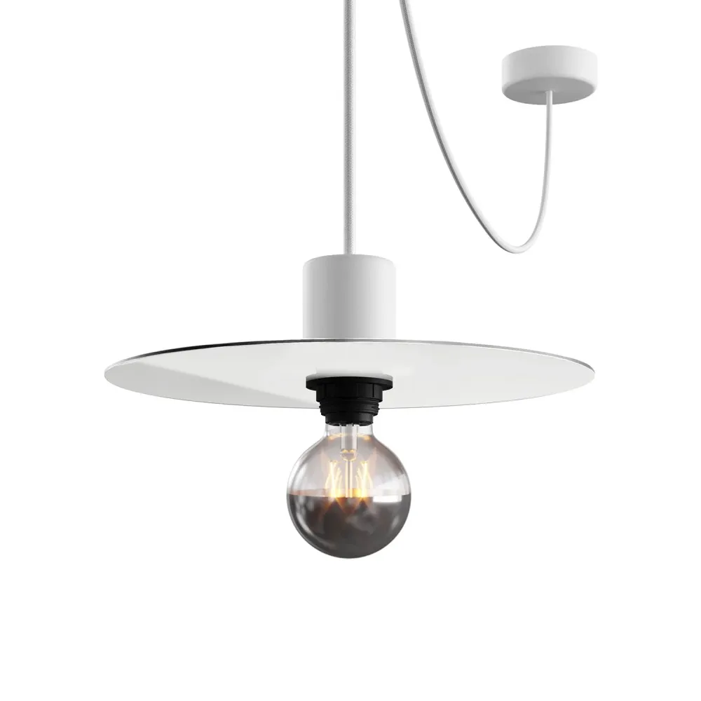 Mini plat Ellepì 'Solid Color' Mat wit voor lampen, diameter 24 cm - Made Italy