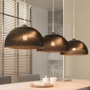 Mioni Carta/Strato 3 hanglamp met halfronde kappen van geperst karton