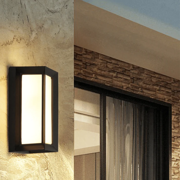 Moderne Buitenwandlamp Zwart-Wit - Tuinverlichting