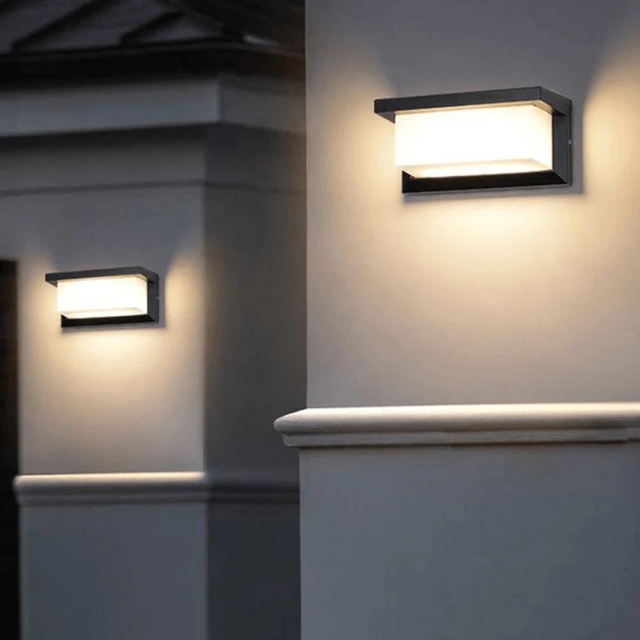Moderne Buitenwandlamp Zwart-Wit - Tuinverlichting