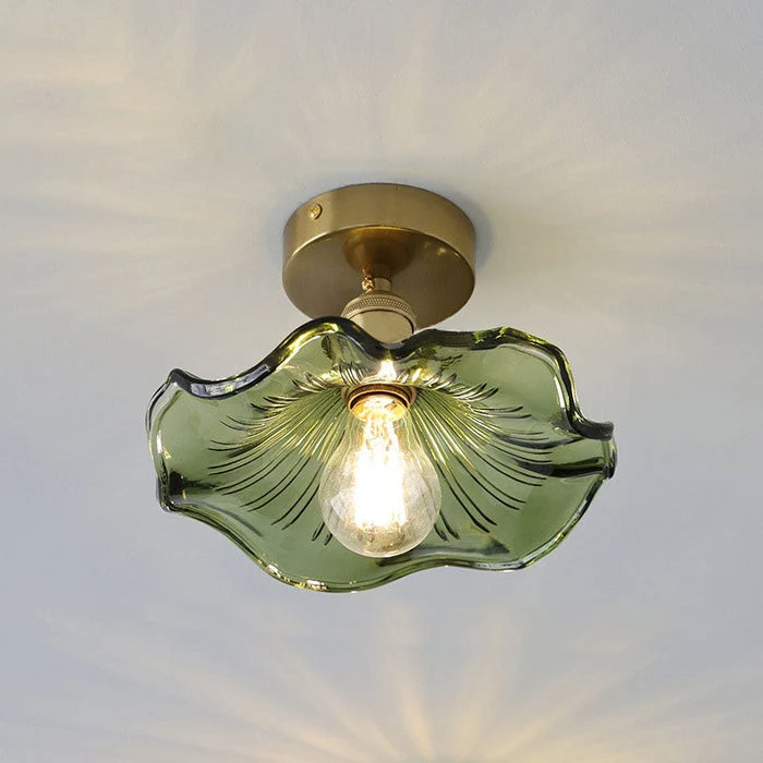 Moderne Glazen Plafondlamp Bloemvorm