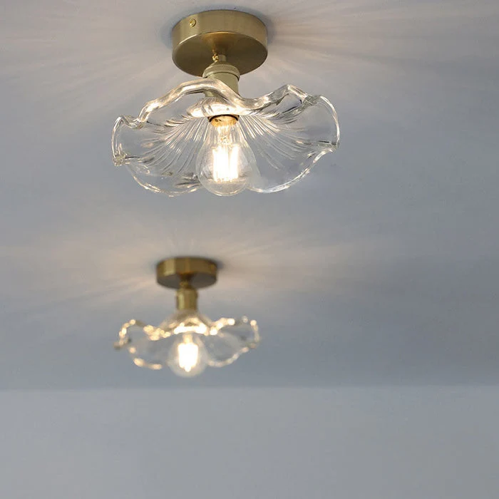 Moderne Glazen Plafondlamp Bloemvorm