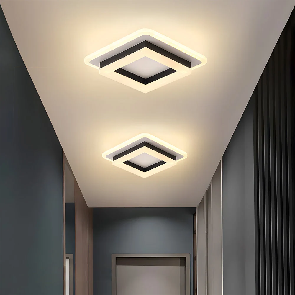 Moderne LED Plafondlamp Vierkant voor Slaapkamer en Hal