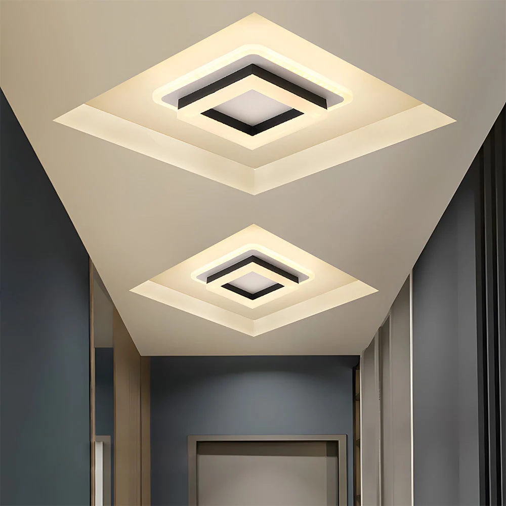 Moderne LED Plafondlamp Vierkant voor Slaapkamer en Hal