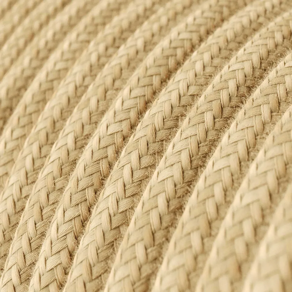 Modulair Buitenlamp voor lampenkap met 5 m textielstrijkijzersnoer, trekontlaster, plafondkap en fitting IP65 - Mosterd