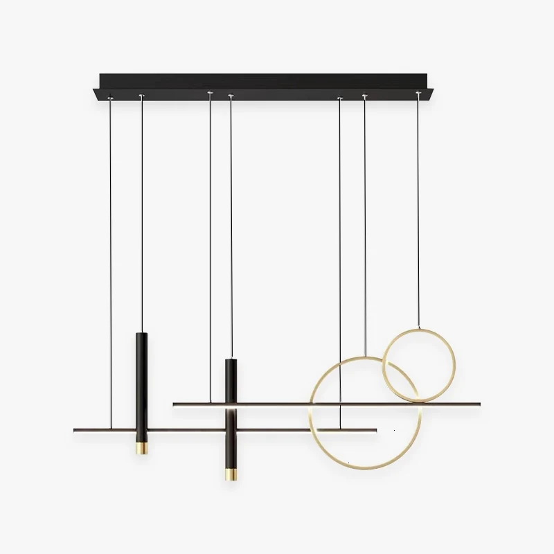 MadinaGlow - Elegante zwarte metalen LED kroonluchter Niyra