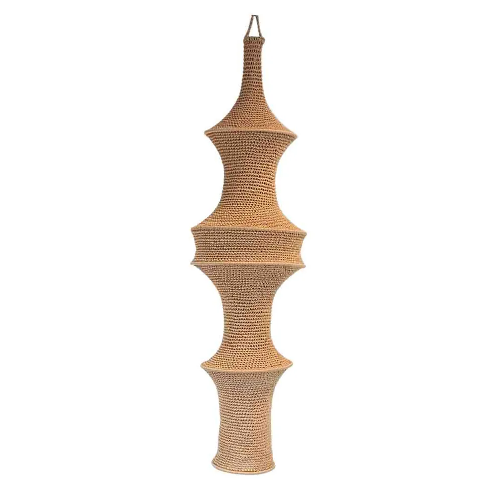 MÔMÉ Hanglamp Zazu - zand - viscose - Ø 34 cm / H 120 cm - fishnet design NOA MAY