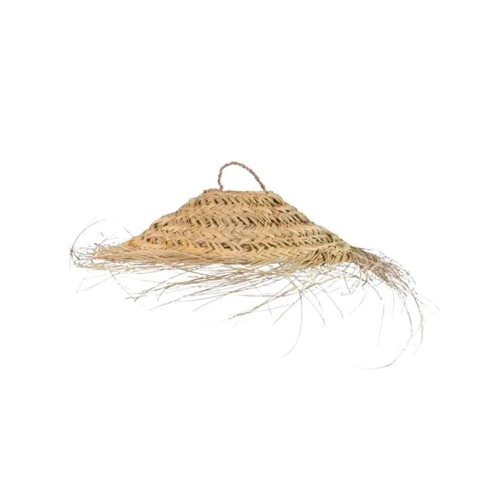 NOA MAY Hanglamp Flat - naturel - zeegras - Ø 40 x h 9 cm