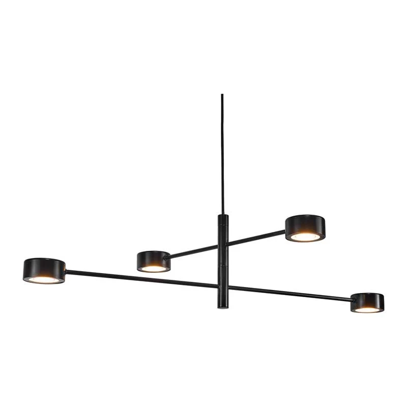 Nordlux Clyde Kroonluchter - 4-lichts LED Stepdim - 2700K - Zwart