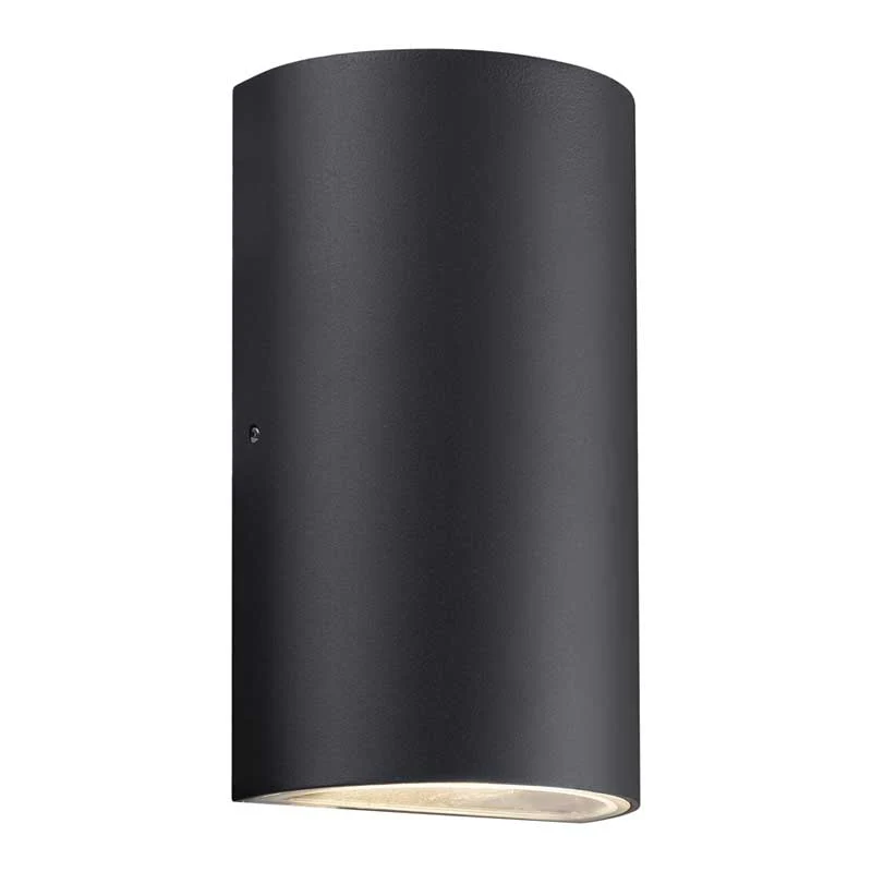 Nordlux Rold Wandlamp Buiten - 2-lichts LED - 3000K - IP54 - Zwart - Rond