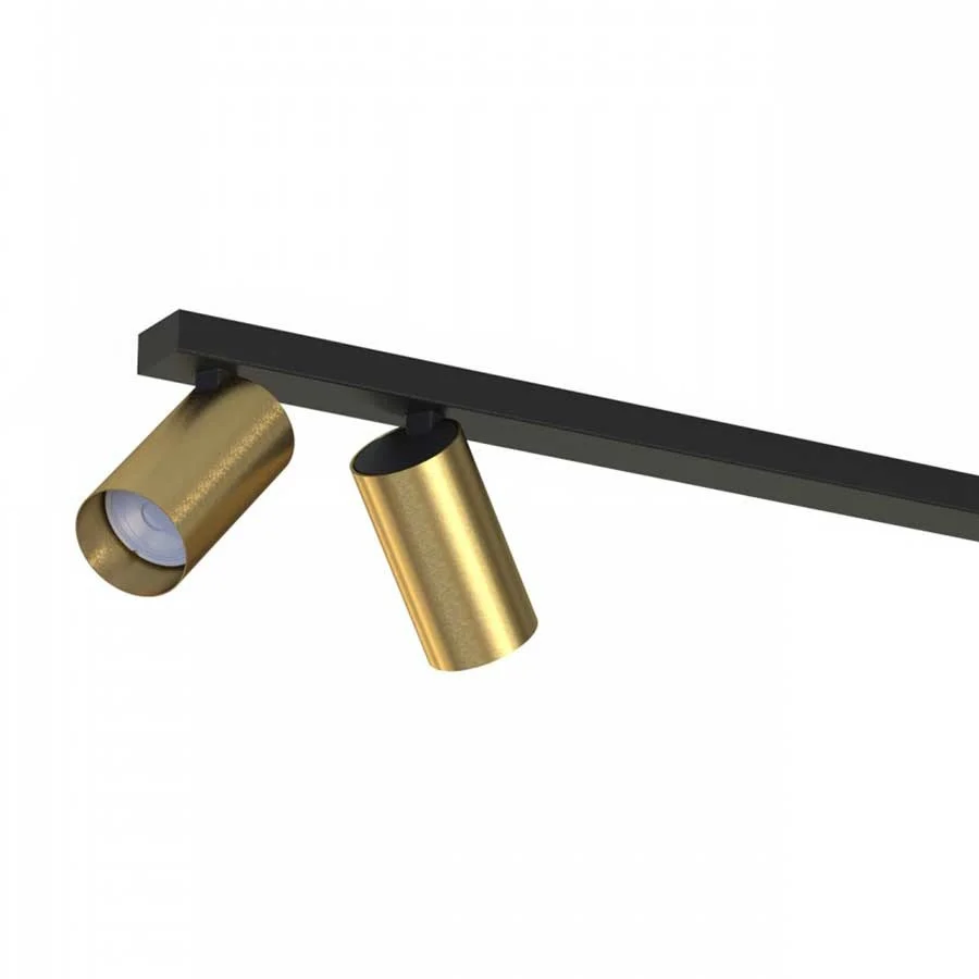 Nowodvorski railsysteem Mono - 8 lichts - 300 x 11 cm - zwart - goud