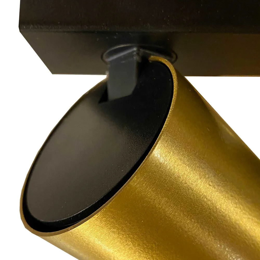 Nowodvorski railsysteem Mono - 8 lichts - 300 x 11 cm - zwart - goud