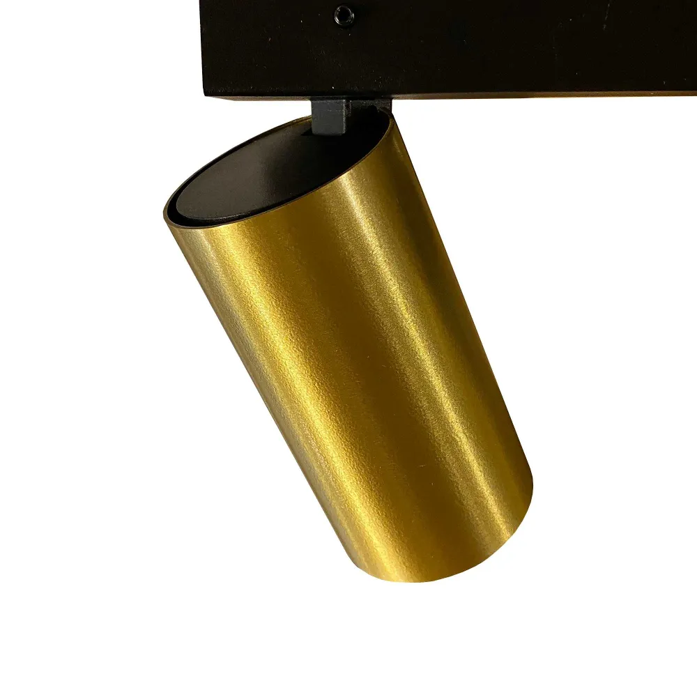 Nowodvorski railsysteem Mono - 8 lichts - 300 x 11 cm - zwart - goud