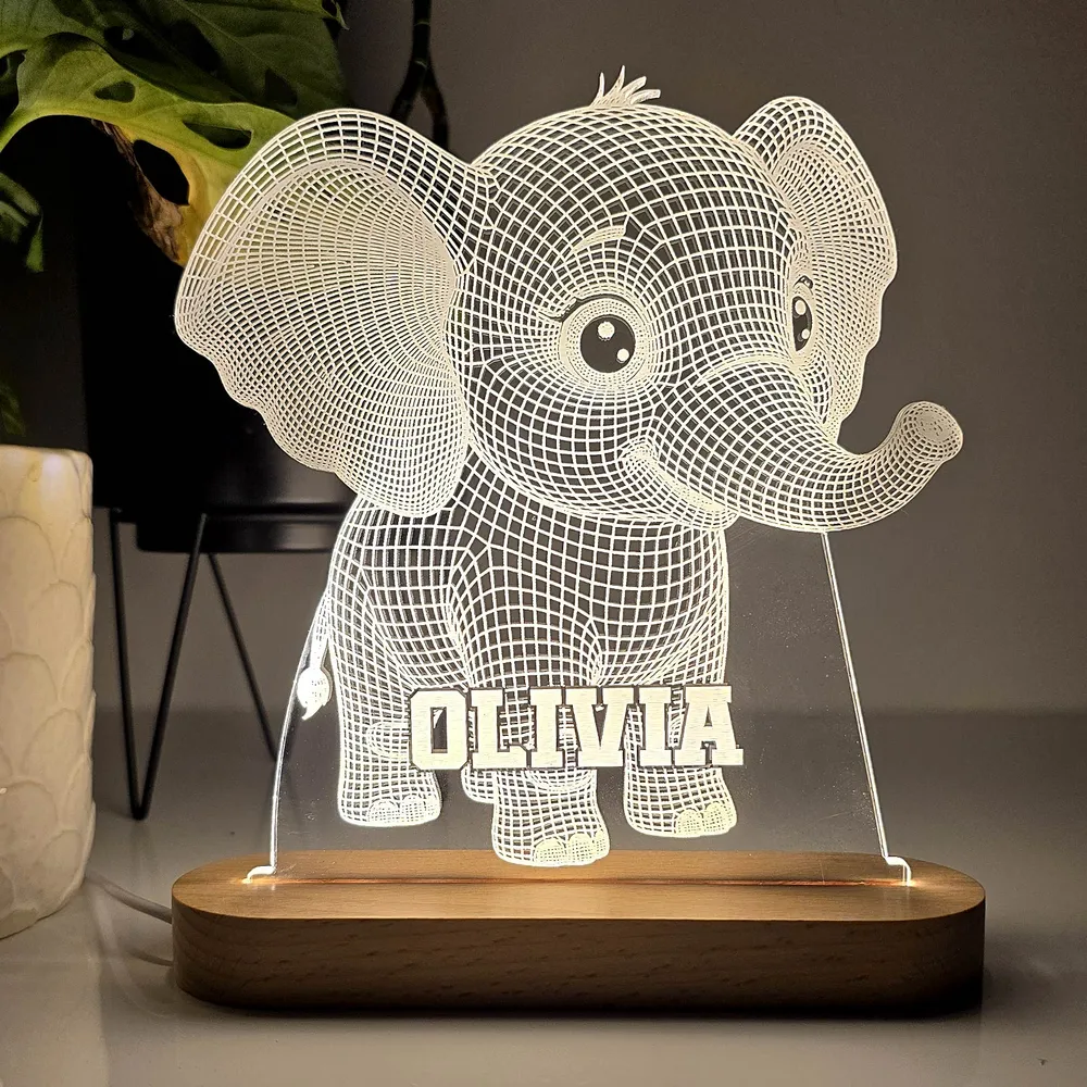 3d Olifant lampje