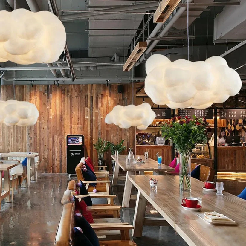 Organische Hanglamp LED Wolk Vorm voor Woonkamer Slaapkamer
