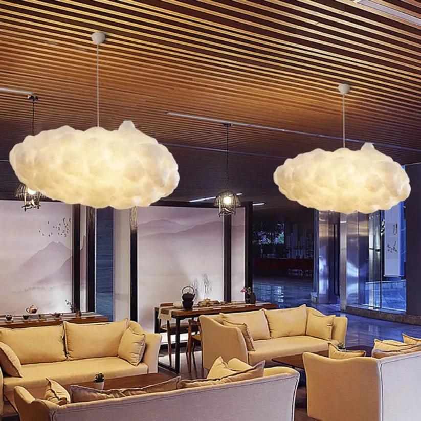 Organische Hanglamp LED Wolk Vorm voor Woonkamer Slaapkamer