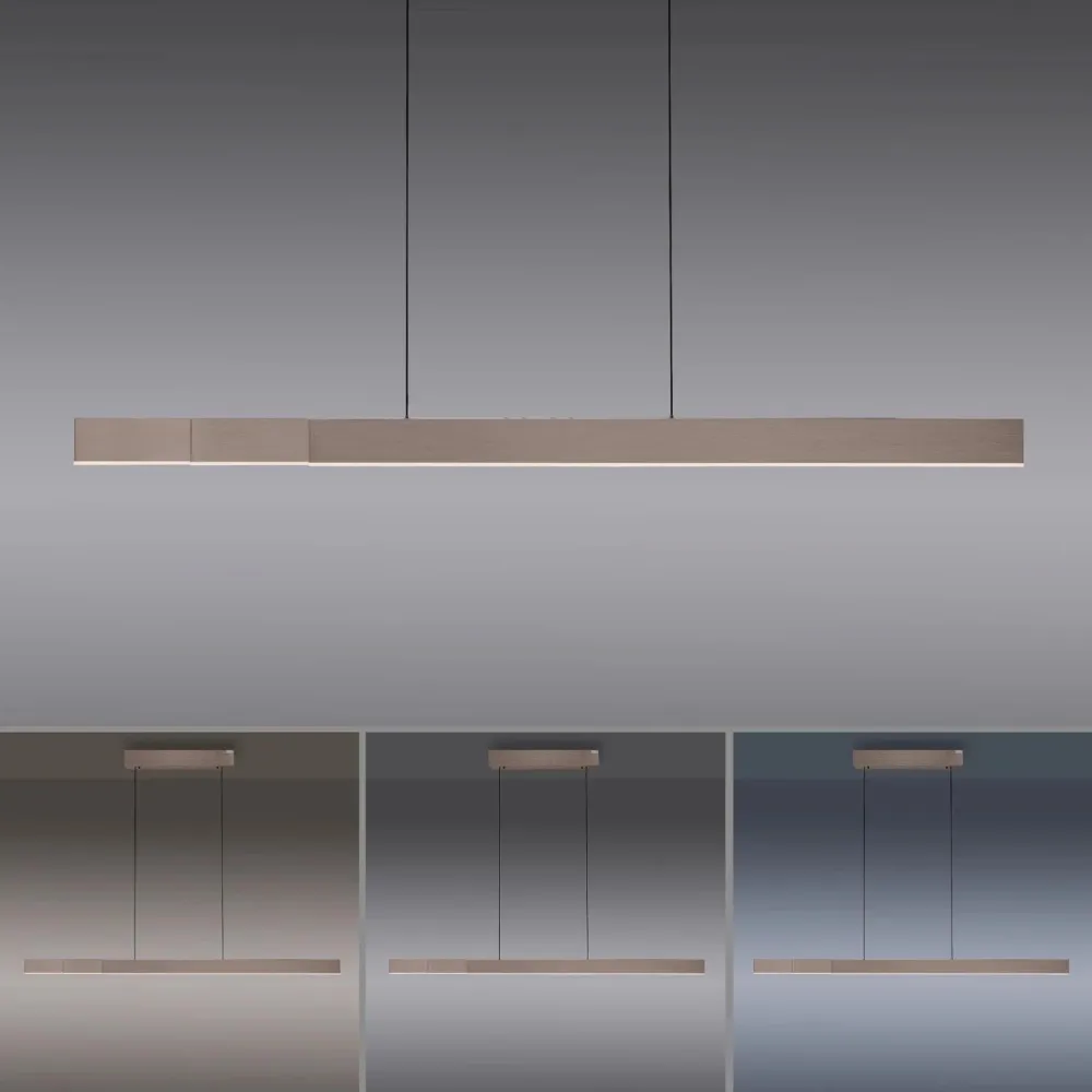 Neuhaus PURE hanglamp e-Lift - 3 lichts - 200 x 240 cm - bruin Paul Neuhaus