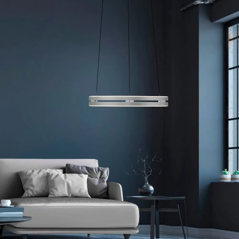 Neuhaus PURE hanglamp E-Loop - 2 lichts - 50 x 350 cm - mat chroom Paul Neuhaus