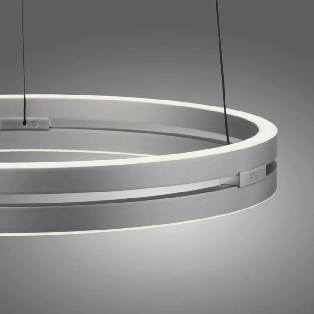 Neuhaus PURE hanglamp E-Loop - 2 lichts - 50 x 350 cm - mat chroom Paul Neuhaus
