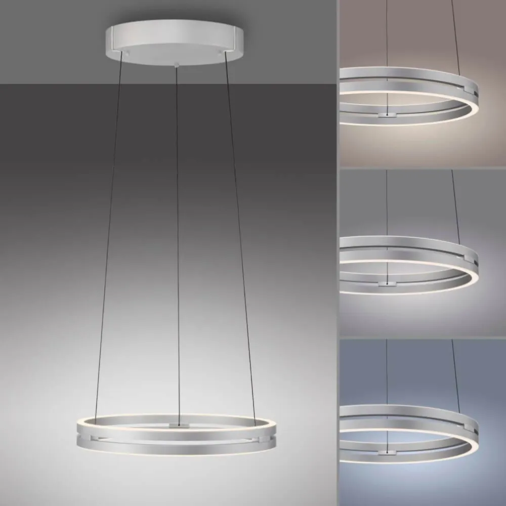 Neuhaus PURE hanglamp E-Loop - 2 lichts - 50 x 350 cm - mat chroom Paul Neuhaus