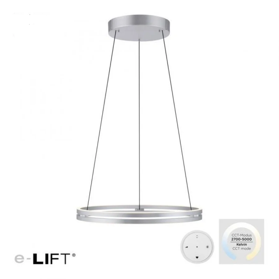 Neuhaus PURE hanglamp E-Loop - 2 lichts - 70 x 350 cm - mat chroom Paul Neuhaus