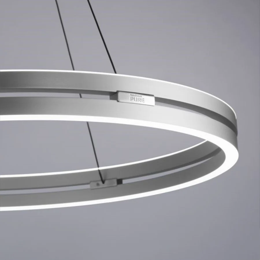 Neuhaus PURE hanglamp E-Loop - 2 lichts - 70 x 350 cm - mat chroom Paul Neuhaus