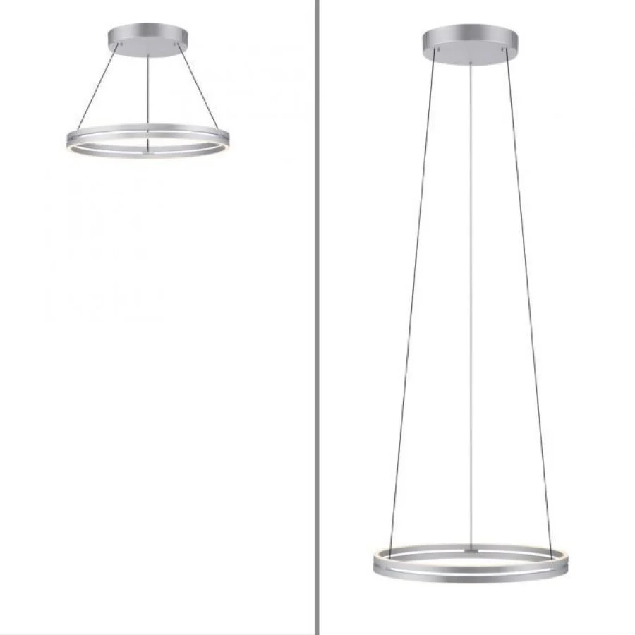 Neuhaus PURE hanglamp E-Loop - 2 lichts - 70 x 350 cm - mat chroom Paul Neuhaus