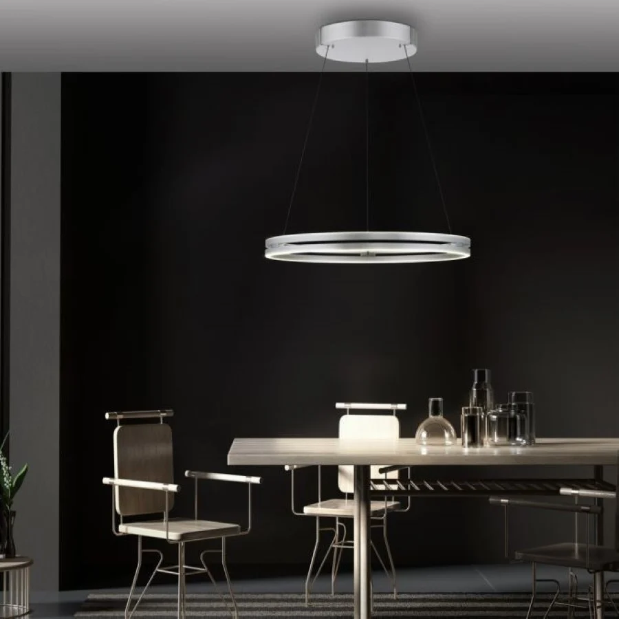 Neuhaus PURE hanglamp E-Loop - 2 lichts - 70 x 350 cm - mat chroom Paul Neuhaus