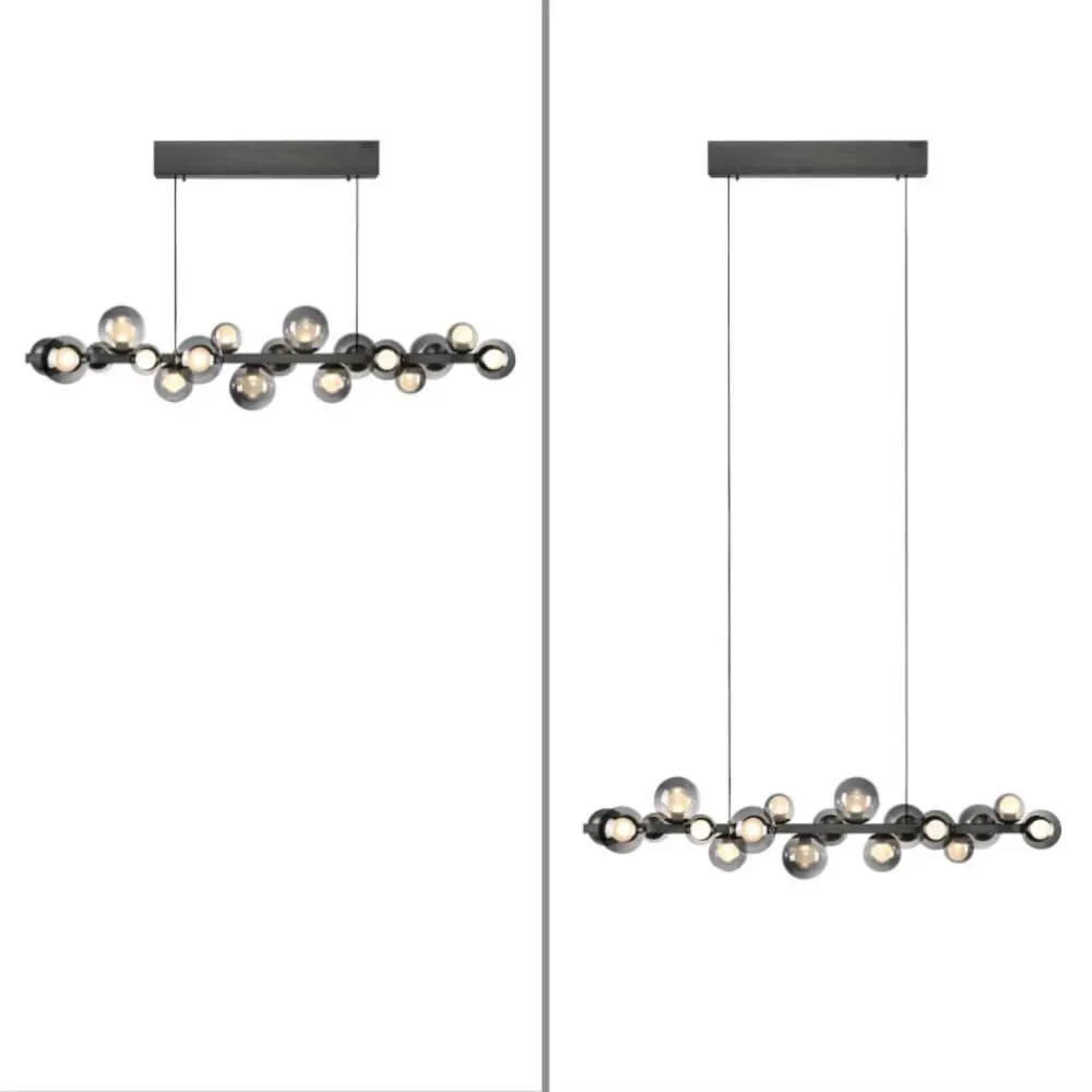 Neuhaus PURE hanglamp E-Popup - 18 lichts - 120 x 240 cm - antraciet Paul Neuhaus