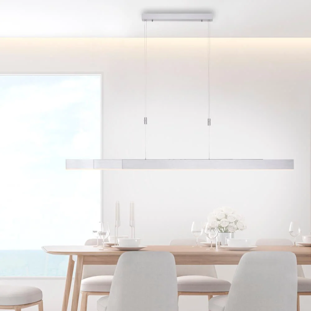 Neuhaus PURE hanglamp e-Slide - 3 lichts - 200 x 200 cm - mat chroom Paul Neuhaus