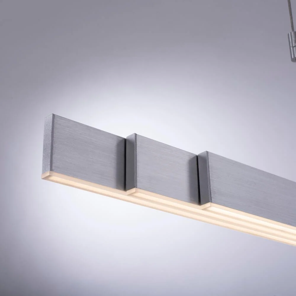 Neuhaus PURE hanglamp e-Slide - 3 lichts - 200 x 200 cm - mat chroom Paul Neuhaus