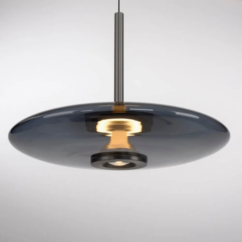 Neuhaus PURE hanglamp E-Vitrum - 1 lichts - 45 x 240 cm - antraciet Paul Neuhaus
