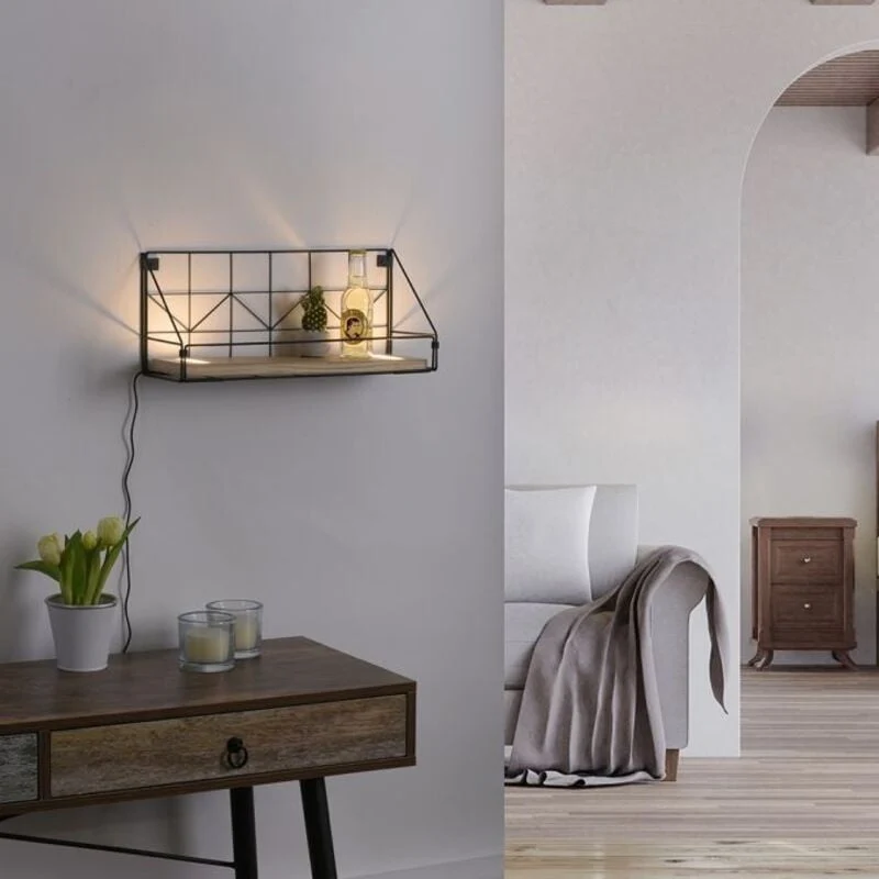 Paul Neuhaus wandlamp LED - 2 lichts - 15 x 20 cm - bruin