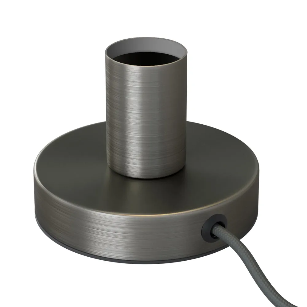 Posaluce - tafellamp van metaal met UK-stekker - Gesatineerd titanium