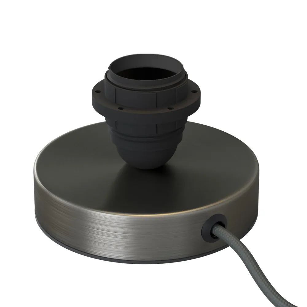 Posaluce voor lampenkap - Tafellamp metaal - Geborsteld titanium