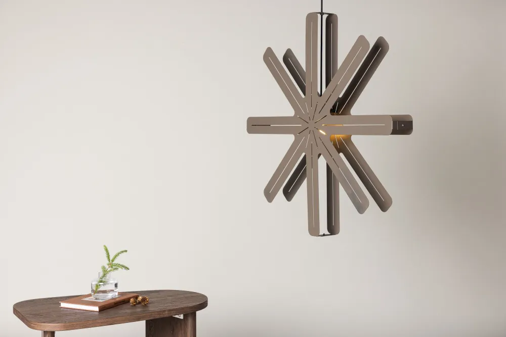 Rebellenclub Hanglamp Hale - mokka - Ø 80 cm