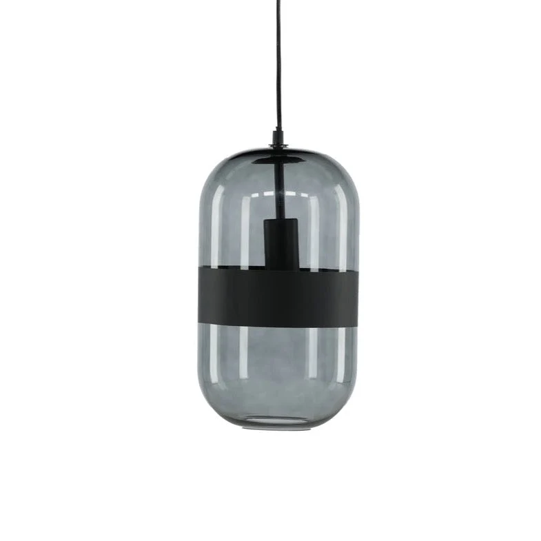 Rebellenclub Hanglamp Norring - zwart - Ø 20 cm