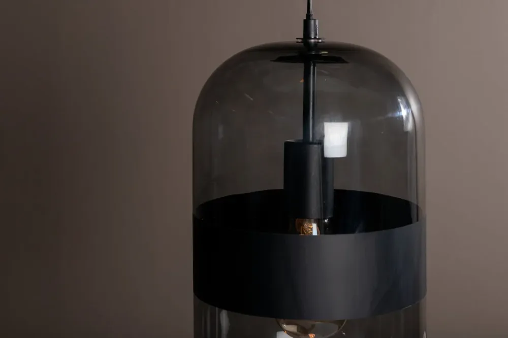 Rebellenclub Hanglamp Norring - zwart - Ø 20 cm