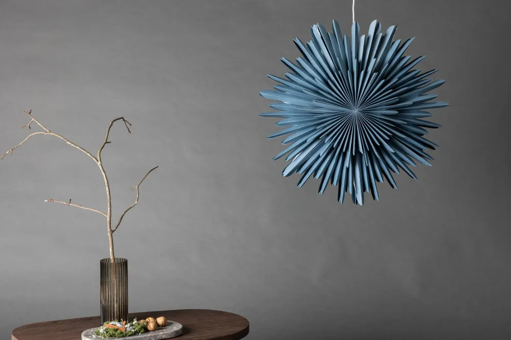 Rebellenclub Hanglamp Osaga - blauw - Ø 60 cm