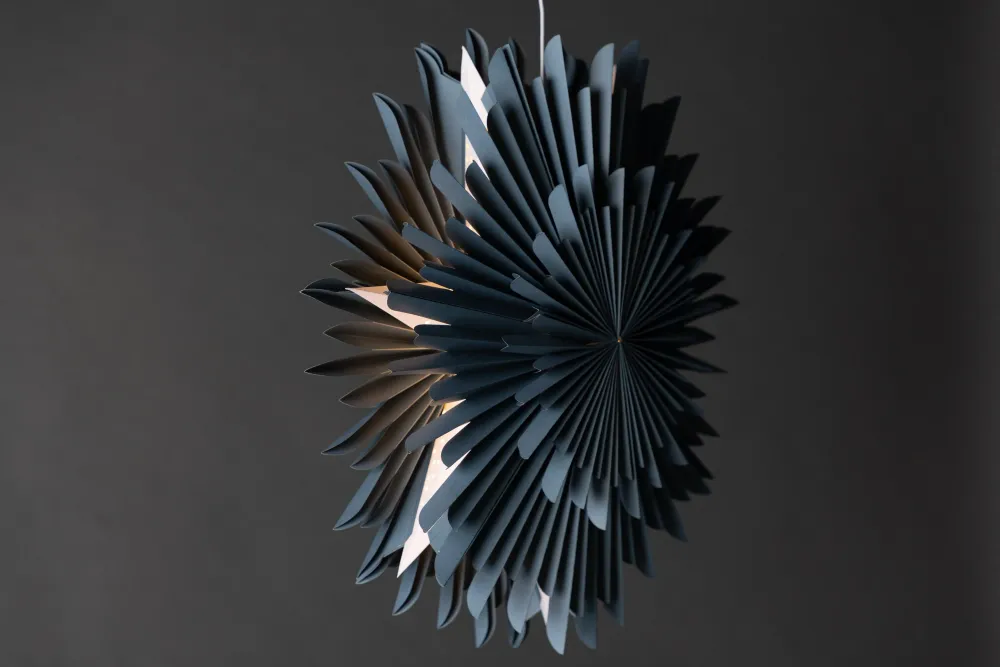 Rebellenclub Hanglamp Osaga - blauw - Ø 60 cm