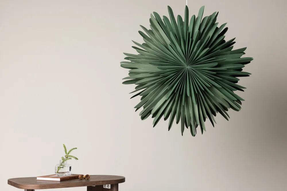 Rebellenclub Hanglamp Osaga - groen - Ø 80 cm