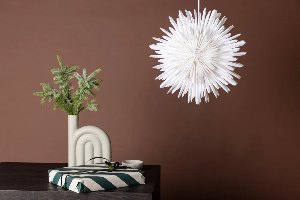 Rebellenclub Hanglamp Osaga - wit - Ø 46 cm