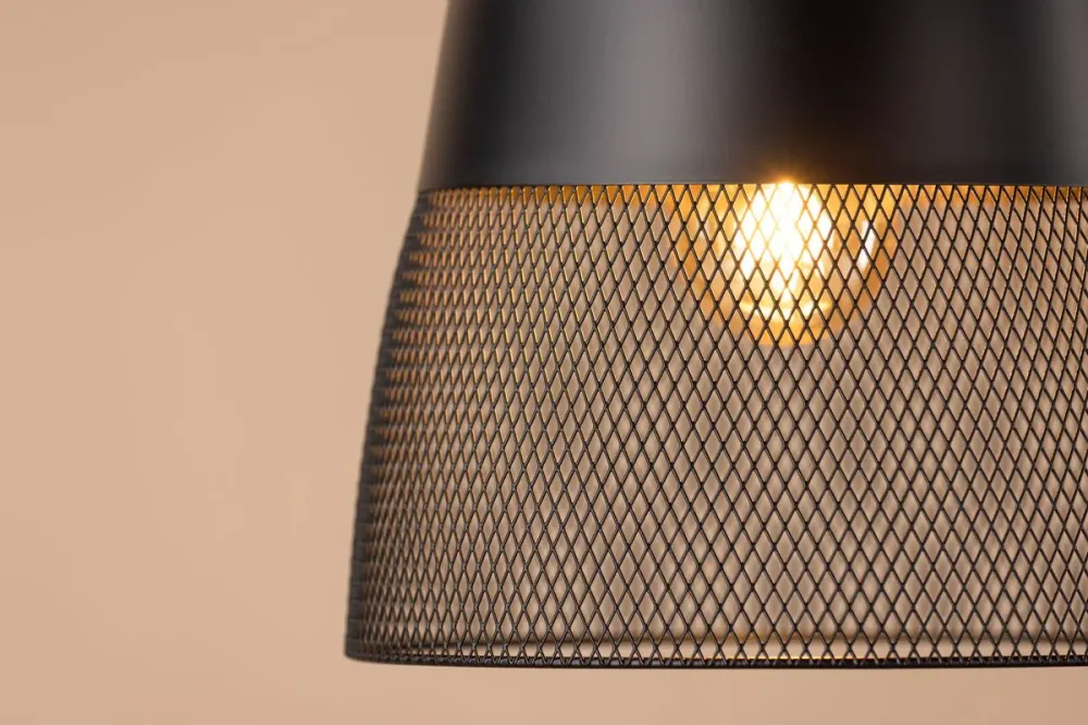 Rebellenclub Hanglamp Prato - zwart - Ø 24 cm