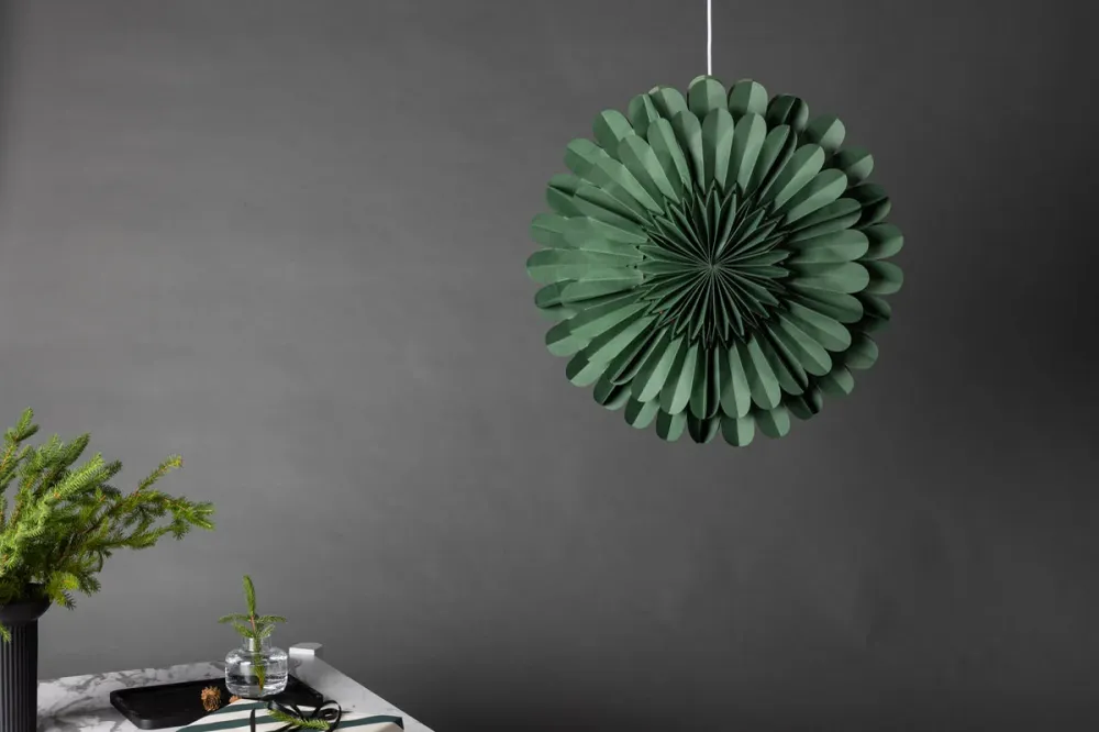 Rebellenclub Hanglamp Selu - groen - Ø 60 cm