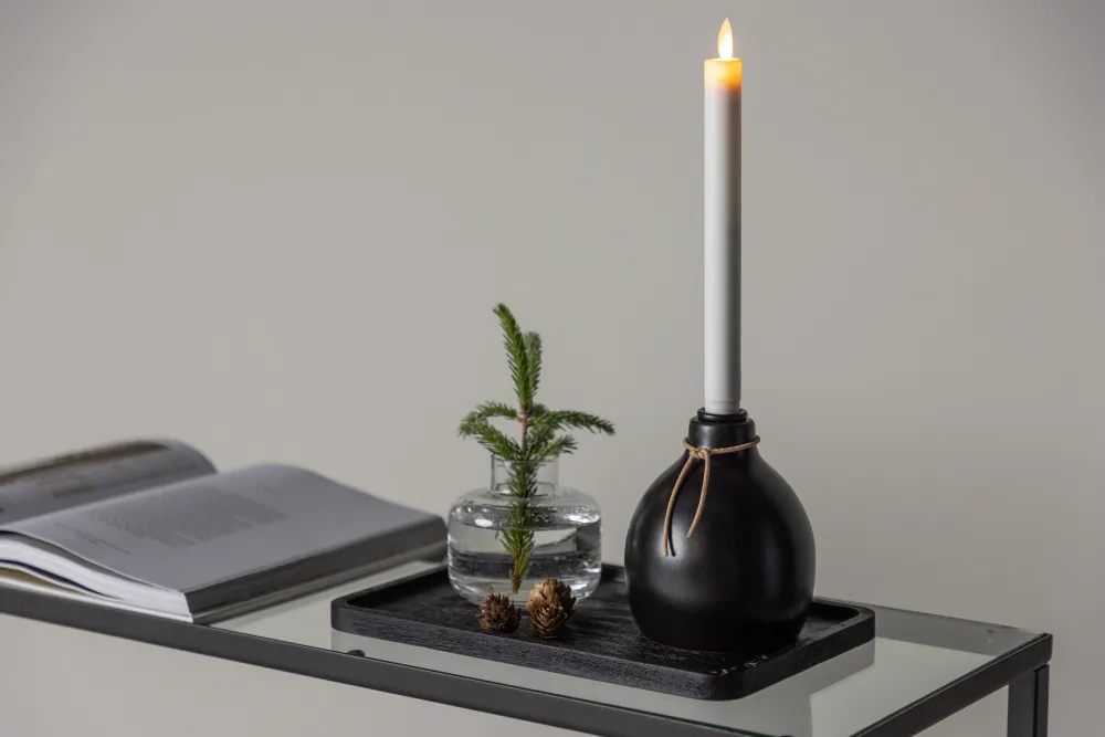 Rebellenclub Kaarsenstandaard Choso - zwart - Ø 12 cm